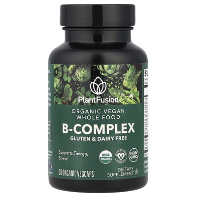 PlantFusion органический веганский комплекс витаминов B, 30 Organic VegCaps