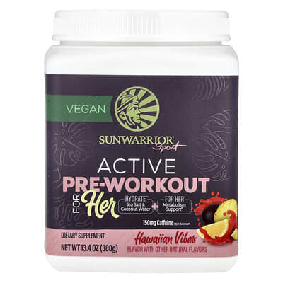 Sport, Active Pre-Workout For Her, Hawaiian Vibes, 13.4 oz (380 g)