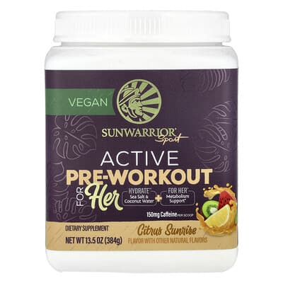 Sport, Active Pre-Workout For Her, Citrus Sunrise, 13.5 oz (384 g)