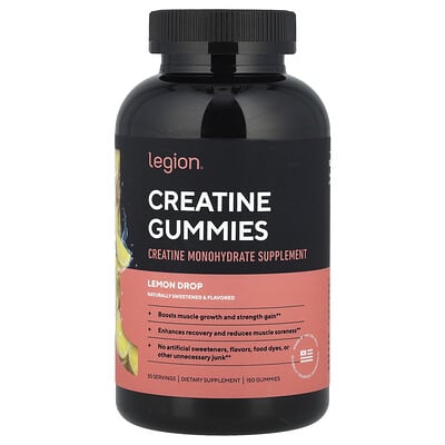 Creatine Gummies, Lemon Drop, 150 Gummies