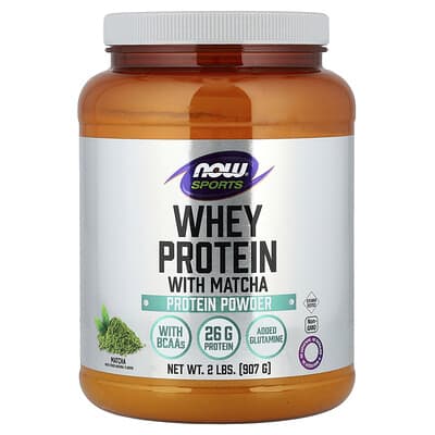NOW Foods протеиновый порошок Whey Protein Matcha 2 lbs (907 g)