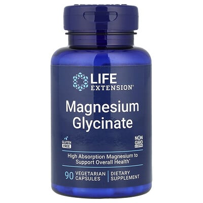 Magnesium Glycinate, 90 вегетарианских капсул (105 mg на капсулу)