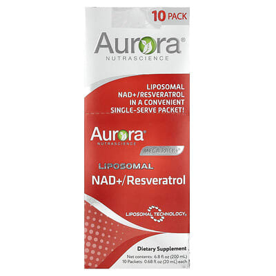 Mega-Pack+® Liposomal NAD +/ Resveratrol 10 пакетиков по 0.68 fl oz (20 ml)