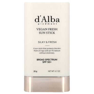 Солнцезащитный стик d'Alba Vegan Fresh, SPF 50+, 0.7 oz (20 g)
