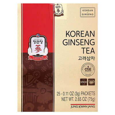 Чай с корейским женьшенем JungKwanJang Korean Ginseng Tea, 25 пакетиков, 0.11 oz (3 g) каждый