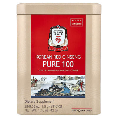 Корейский красный женьшень Pure 100, 28 стиков, 0.05 oz (1.5 g) каждый