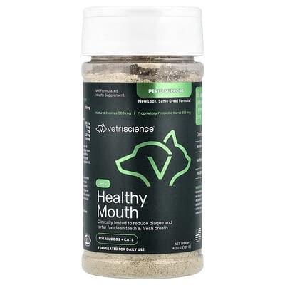 Средство для полости рта VetriScience Healthy Mouth, For All Dogs + Cats, 4.2 oz (120 g)