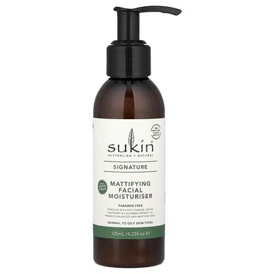 Sukin Signature матирующий увлажняющий крем для лица, для нормальной и жирной кожи, 4.23 fl oz (125 ml)