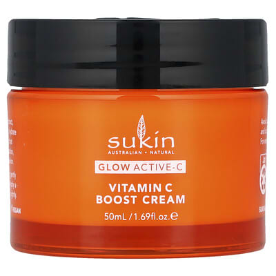 Sukin Glow Active-C, Vitamin C Boost Cream, крем с витамином C, 1.69 fl oz
