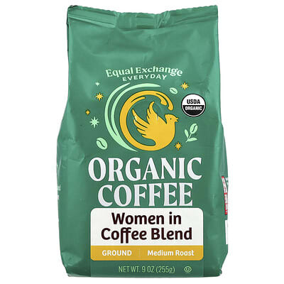Органический кофе Equal Exchange Women In Coffee Blend, молотый, средняя обжарка, 9 oz (255 g)