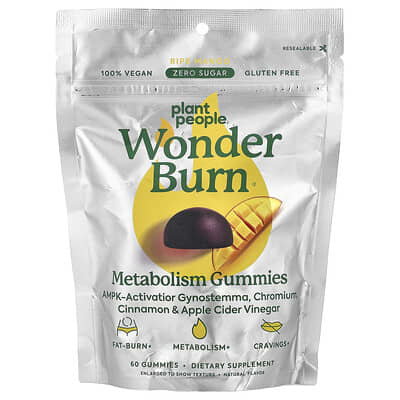 WonderBurn®, Metabolism Gummies, Ripe Mango, 60 Gummies