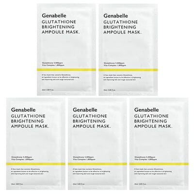 Genabelle Очищающая маска-ампула с глутатионом, 5 шт., 0.84 fl oz (25 ml) каждая