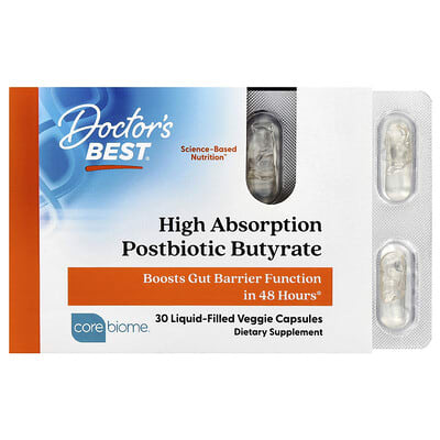 Постбиотик Butyrate Doctor's Best, 30 капсул (300 mg per Capsule)