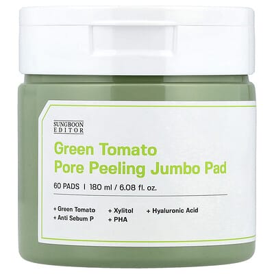 Педикюрный диск Sungboon Editor Green Tomato Pore Peeling Jumbo Pad 60 Pads