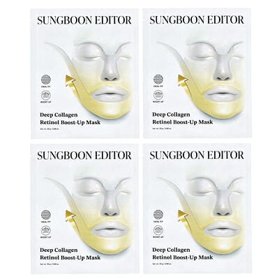 Очищающая маска для лица Sungboon Editor Deep Collagen Retinol Boost-Up, 4 шт., 0.88 oz (25 g) каждая