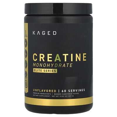 Kaged Elite Series креатин моногидрат, без вкуса, 10.82 oz (307 g)