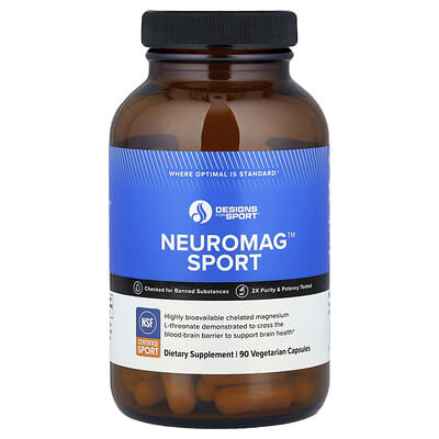 Designs For Sport®, NeuroMag™, 90 Vegetarian Capsules (48.3 mg per Capsule)