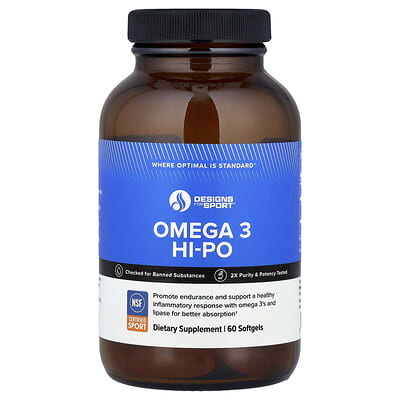 Design For Sport® Omega 3 Hi-Po, 60 мягких капсул