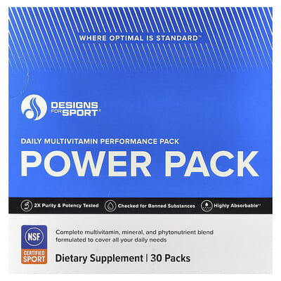 Мультивитаминный комплекс Designs For Sport® Daily Multivitamin Performance Power Pack, 30 Packs
