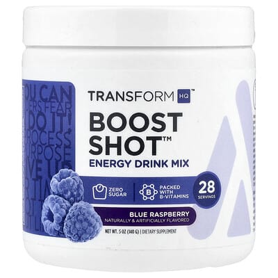 Boost Shot™, смесь энергетического напитка, Blue Raspberry, 5 oz (140 g)