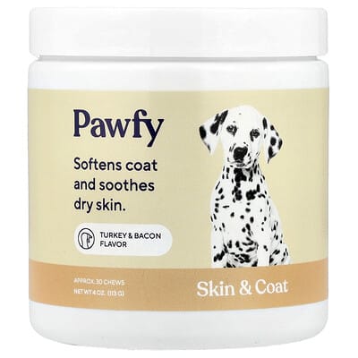 Skin And Coat, Turkey & Bacon , 30 Chews, 4 oz (113 g)
