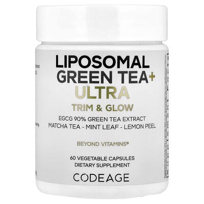 Codeage Липосомальный зеленый чай Ultra Trim & Glow, 60 вегетарианских капсул