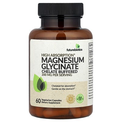 Magnesium Glycinate, 60 Vegetarian Capsules (100 mg per Capsule)