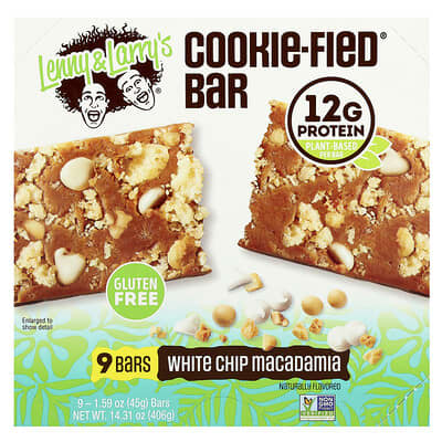 Протеиновый батончик Lenny & Larry's Cookie-Fied® White Chip Macadamia 1.59 oz (45 g)