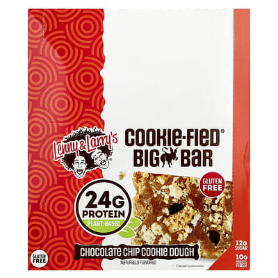 Cookie-Fied® Big Bar, Chocolate Chip Cookie Dough, 12 батончиков по 3.17 oz (90 g)