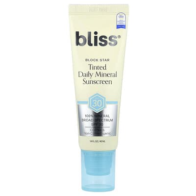 Block Star, Tinted Daily Mineral Sunscreen, SPF 30, 1.4 fl oz (40 ml)