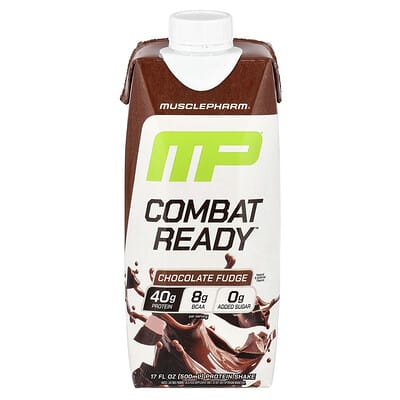 Combat Ready™ Протеиновый коктейль, Chocolate Fudge, 17 fl oz (500 ml)