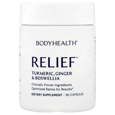 BodyHealth Relief™, куркума, имбирь и босвеллия, 90 капсул