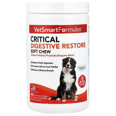 Critical Digestive Restore Soft Chew, For Dogs, 60 Soft Chews, 6.3 oz (180 g)