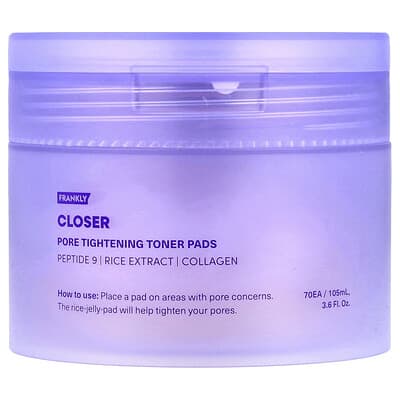 Очищающие тонер-пэды для сужения пор Closer, 70 шт, 3.6 fl oz (105 ml)