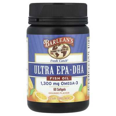 Fresh Catch®, Ultra EPA/DHA рыбье масло, Orange, 60 мягких капсул (650 mg на капсулу)