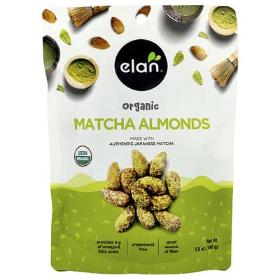 Organic Matcha Almonds , 5.6 oz (160 g)