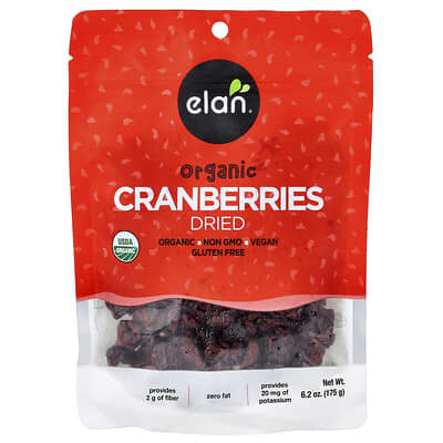 Organic Dried Cranberries, 6.2 oz (175 g)