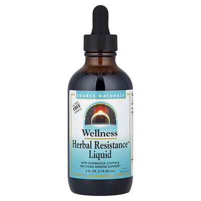 Source Naturals Wellness Herbal Resistance™ жидкая формула, без спирта, 4 fl oz (118.28 ml)
