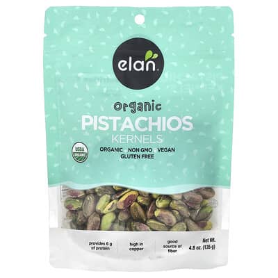 Organic Pistachios, ядра, 4.8 oz (135 g)