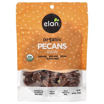 Organic Pecans, Raw , 4.4 oz (125 g)