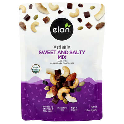Organic Sweet and Salty Mix With Dark Chocolate, 5.3 oz (150 g)