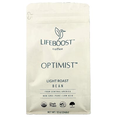 Coffee, Optimist™, Bean, Light Roast, 12 oz (340 g)