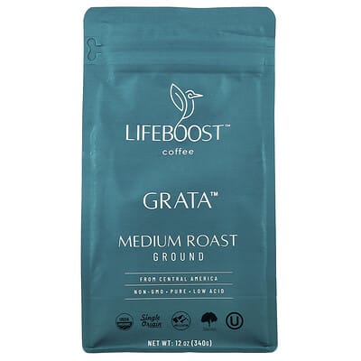 Coffee, Grata™, Ground, Medium Roast, 12 oz (340 g)