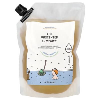 Детский шампунь и гель для душа, без отдушек, 33.8 fl oz (1 l)