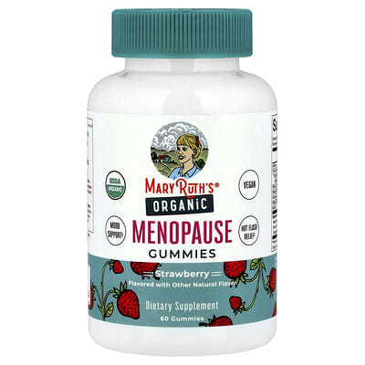 Мармеладные витамины для менопаузы Organic, клубника, 60 шт