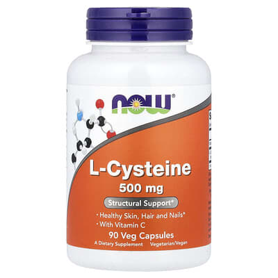 NOW Foods L-Cysteine, 90 вегетарианских капсул