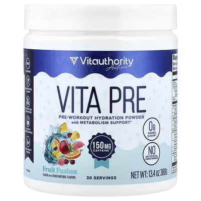 Предтренировочный напиток Active, Vita Pre, Fruit Fusion, 13.4 oz (380 g)