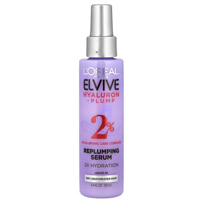 Сыворотка Elvive Hyaluron + Plump для сухих обезвоженных волос, 4.4 fl oz (130 ml)