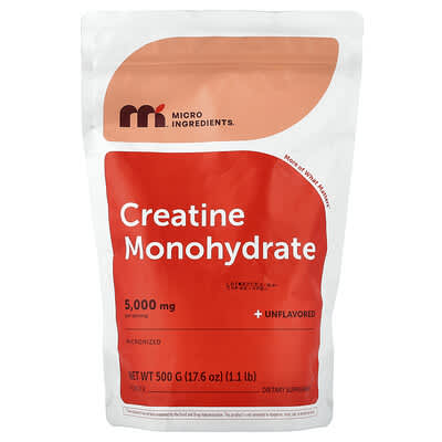 Creatine Monohydrate Powder, Unflavored, 1.1 lb (500 g)