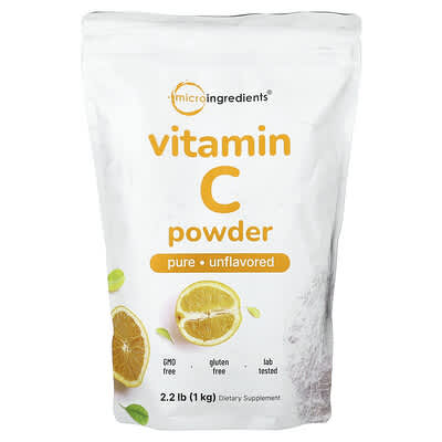 Порошок витамина C Micro Ingredients, без вкуса, 1 kg